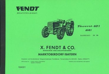 Ersatzteilliste für Fendt Typ Favorit 612 / 614 S